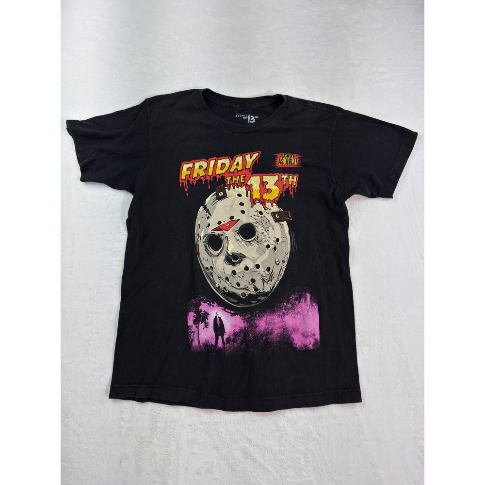 Friday the 13th Jason Voorhees Horror Movie Graphic T-Shirt Black Scary As Hell